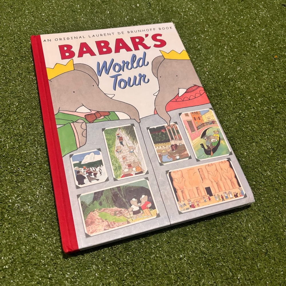 Babar's World Tour by De Brunhoff Children’s book w pull out poster 2005